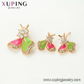 64621 Xuping import jewelry from China colorful 18k gold plated imitation jewelry set